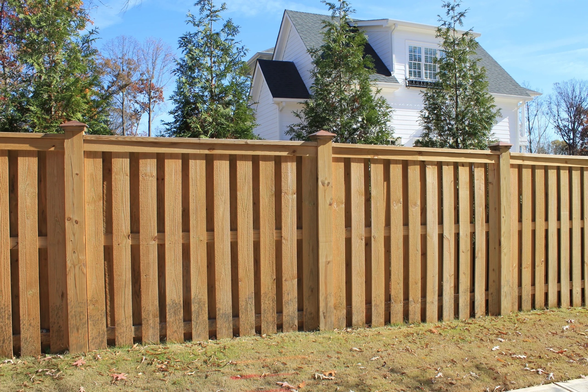 Shadowbox cedar fence