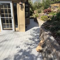 Deck & stone patio walkway
